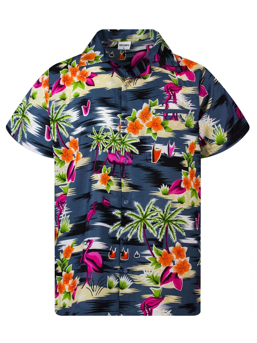 Рубашка King Kameha Flamingos, черный
Рубашка King Kameha Flamingos, черный