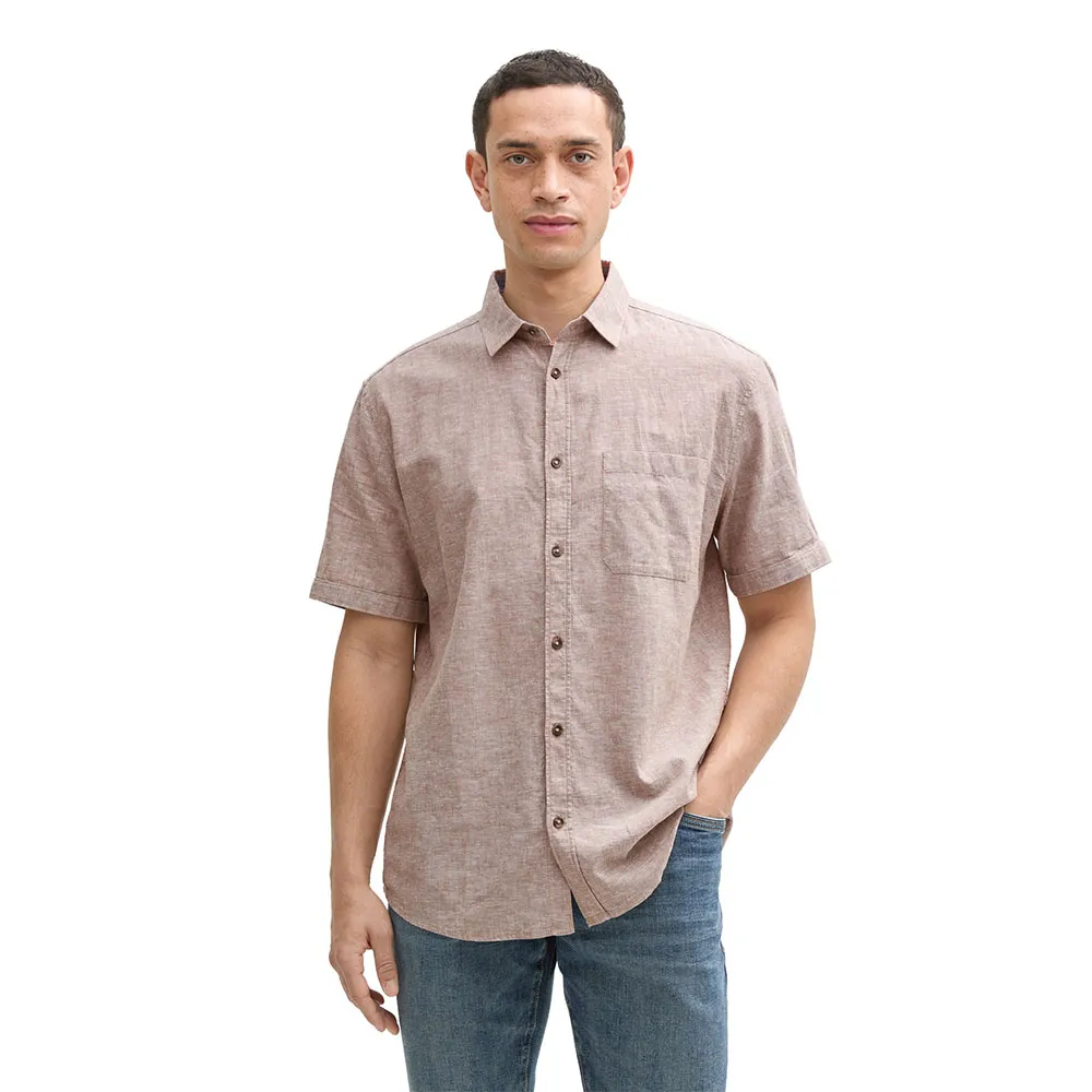 Рубашка с коротким рукавом Tom Tailor 1045098, коричневый
Рубашка с коротким рукавом Tom Tailor 1045098, коричневый