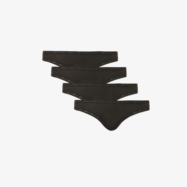 Набор из четырех стрингов из модала с низкой посадкой Stripe & Stare, черный
Набор из четырех стрингов из модала с низкой посадкой Stripe & Stare, черный