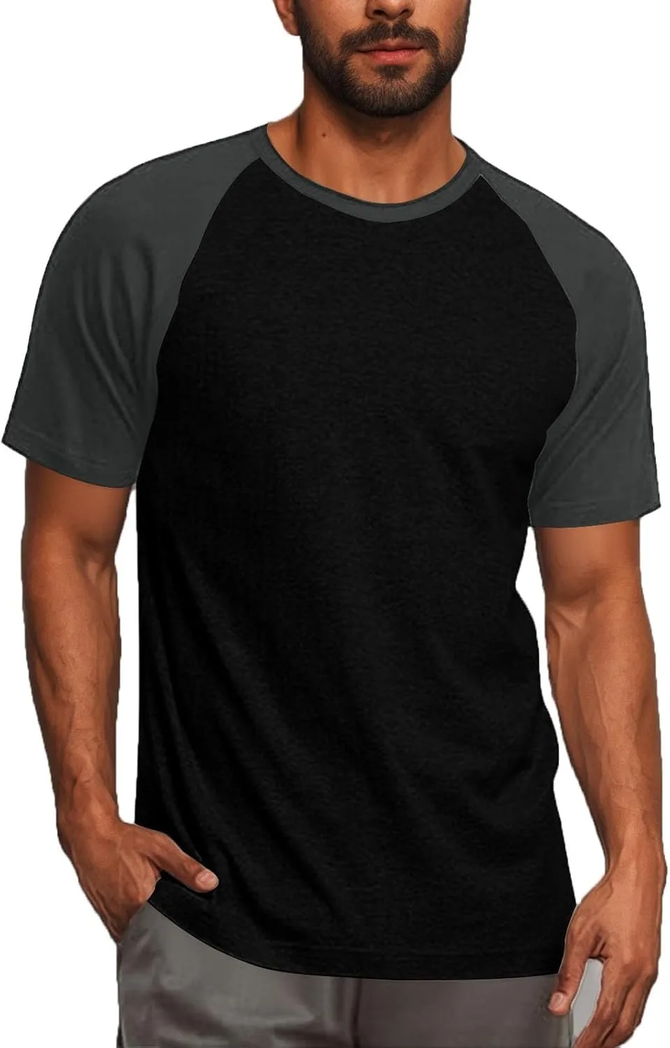 Футболка Casual Color Block для мужчин с круглым вырезом и короткими рукавами
Футболка Casual Color Block для мужчин с круглым вырезом и короткими рукавами