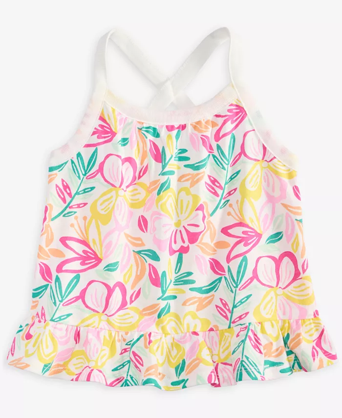 Детская модная майка-пеплум с тропическим принтом для девочек First Impressions, белый
Детская модная майка-пеплум с тропическим принтом для девочек First Impressions, белый