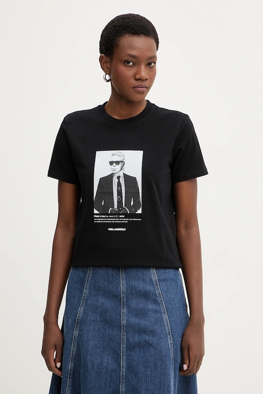 Хлопковая футболка Karl Lagerfeld, черный
Хлопковая футболка Karl Lagerfeld, черный