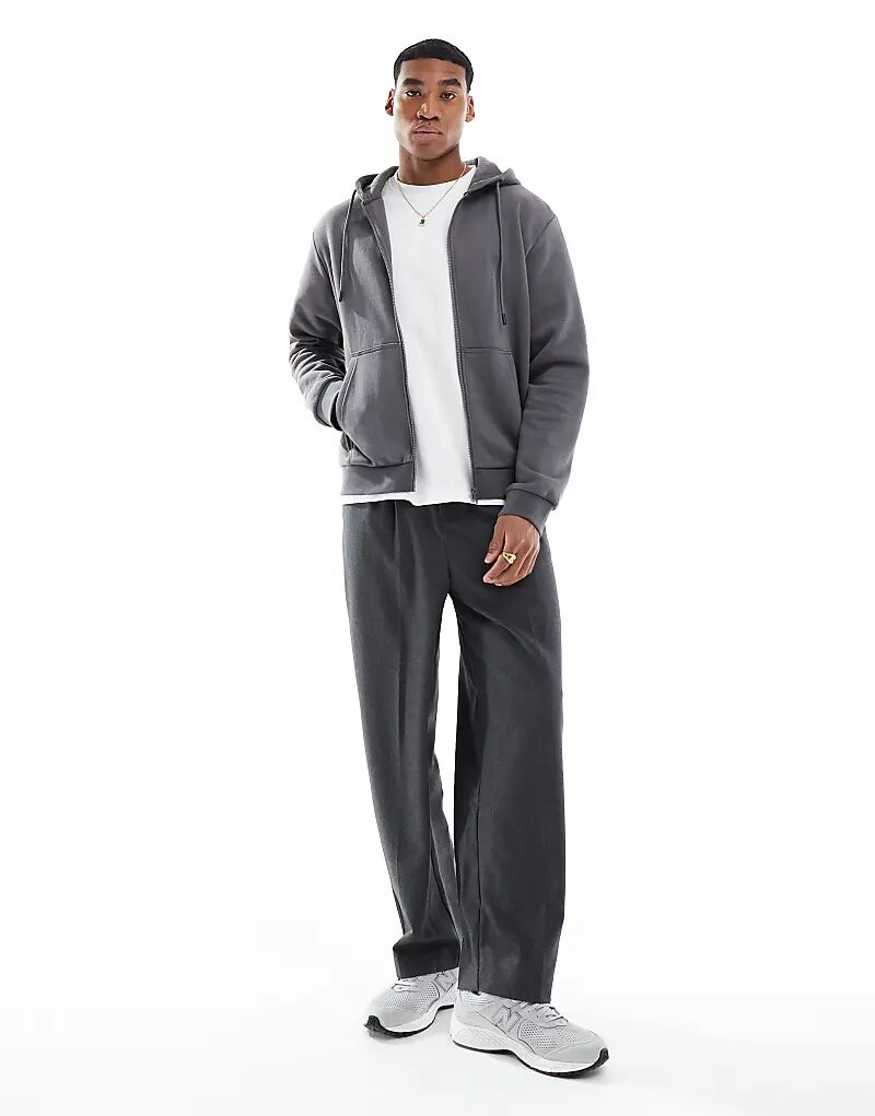 Толстовка oversize с капюшоном на молнии серого цвета Jack & Jones
Толстовка oversize с капюшоном на молнии серого цвета Jack & Jones