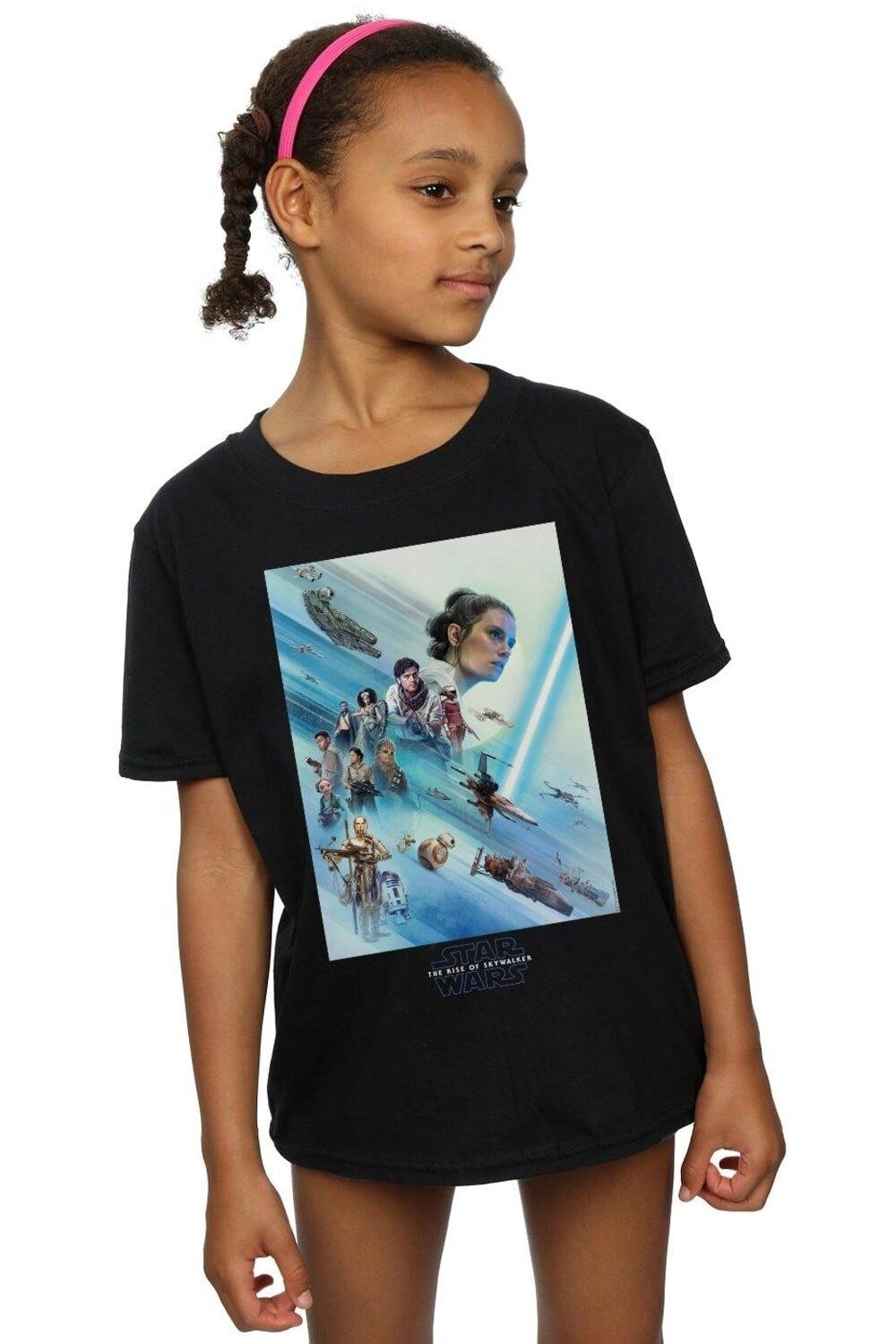 Хлопковая футболка с плакатом Сопротивления Star Wars, черный 
Хлопковая футболка с плакатом Сопротивления Star Wars, черный