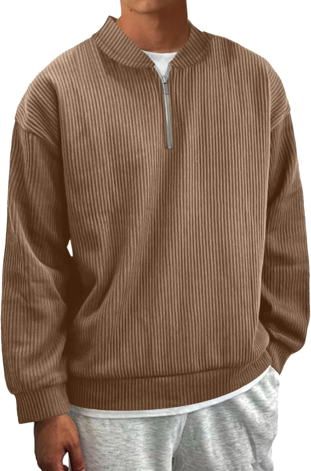 Мужской текстурированный свитшот RTRDE, с молнией на четверть, однотонный
Мужской текстурированный свитшот RTRDE, с молнией на четверть, однотонный