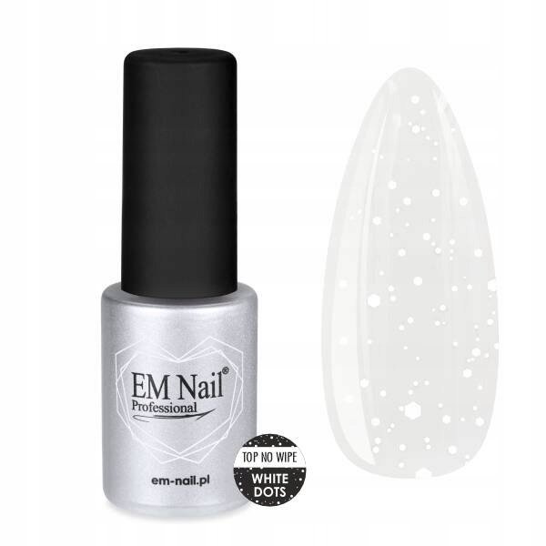 Top No Wipe EM Nail White Dots 6 мл SADOX 
Top No Wipe EM Nail White Dots 6 мл SADOX