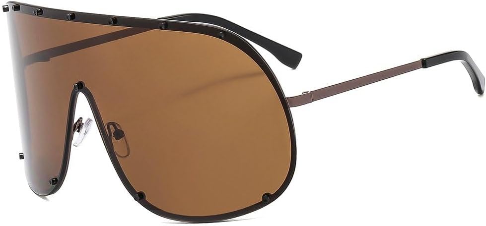 Модные солнцезащитные очки большого размера класса люкс для женщин и мужчин, современная цельная оправа, солнцезащитные очки с защитой от УФ-излучения UV400 TKKTLLT, Black Brown
Модные солнцезащитные очки большого размера класса люкс для женщин и мужчин, современная цельная оправа, солнцезащитные очки с защитой от УФ-излучения UV400 TKKTLLT, Black Brown