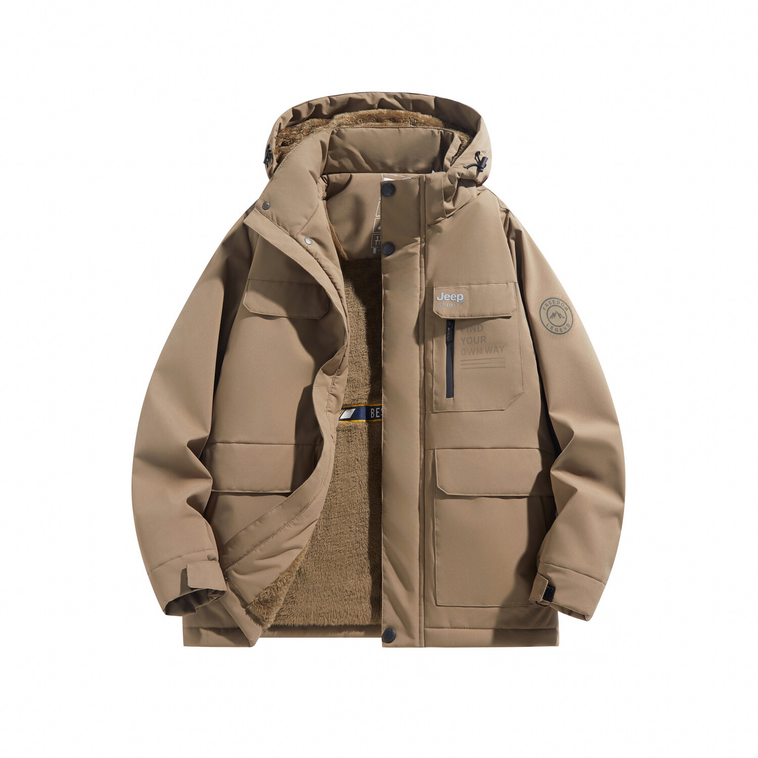 Стеганая куртка унисекс Jeep Spirit, синий 
Стеганая куртка унисекс Jeep Spirit, синий