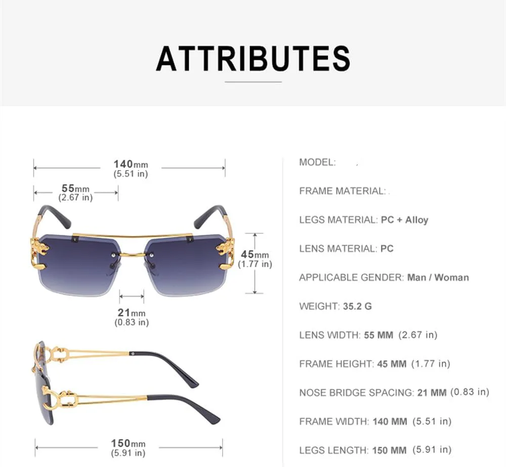 Модные солнцезащитные очки без оправы с леопардовым принтом, двойной перемычкой, градиентной пленкой Ocean Film, защитой от УФ-излучения UV400 HVTVTLA, Blue
Модные солнцезащитные очки без оправы с леопардовым принтом, двойной перемычкой, градиентной пленкой Ocean Film, защитой от УФ-излучения UV400 HVTVTLA, Blue