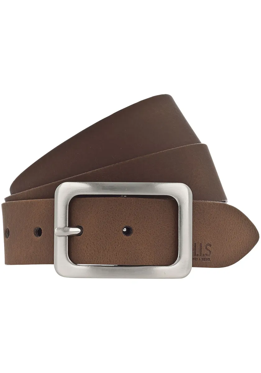 Кожаный ремень H.I.S, застежка блестящего сатинового серебра, коричневый
Кожаный ремень H.I.S, застежка блестящего сатинового серебра, коричневый
