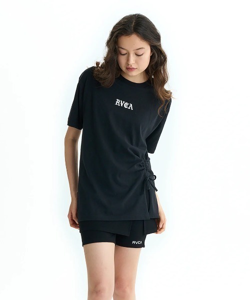 Женская футболка с коротким рукавом, свободный крой, трехсторонний принт RVCA, черный
Женская футболка с коротким рукавом, свободный крой, трехсторонний принт RVCA, черный