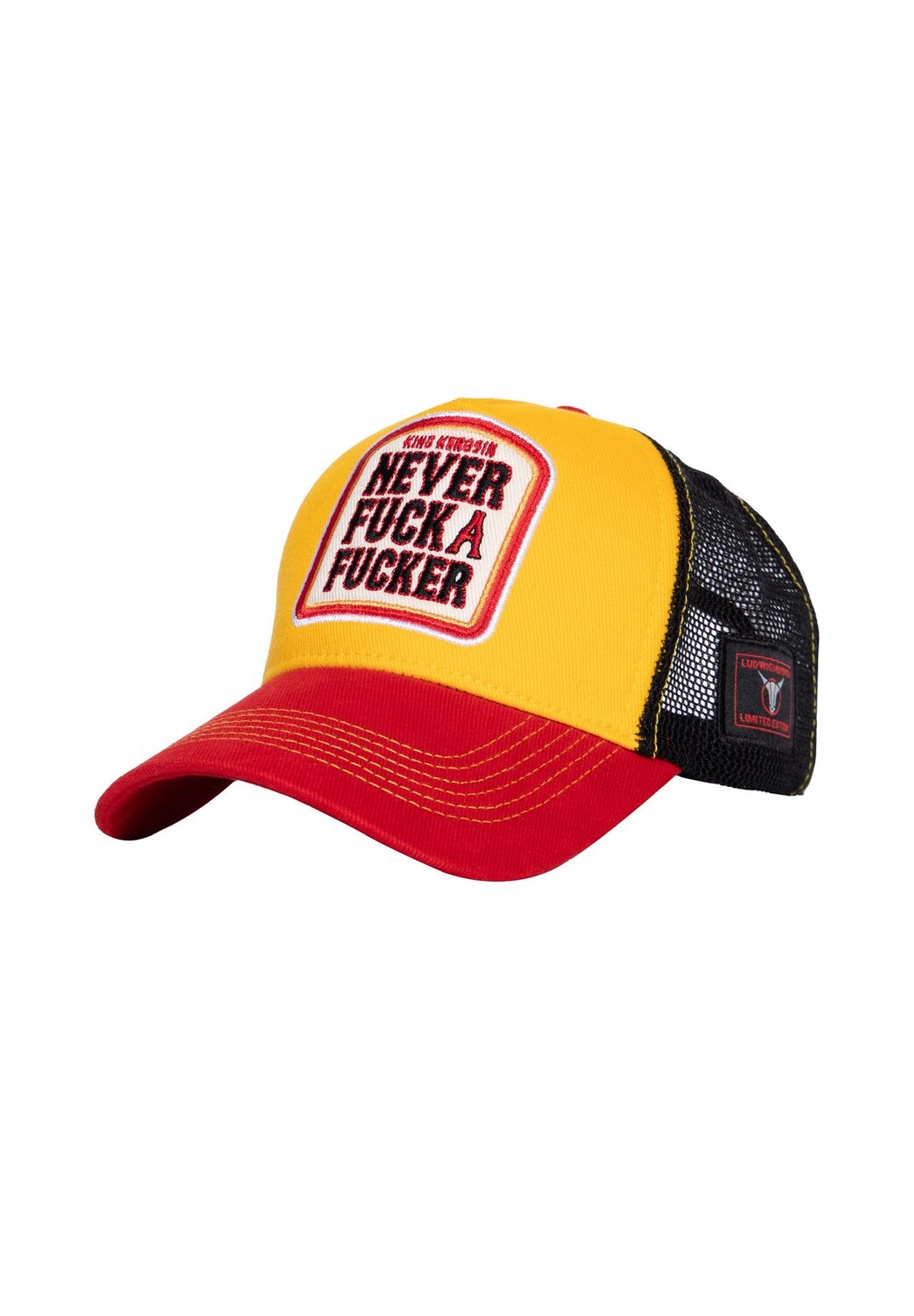 Кепка Trucker Ludwig Maurer, ограниченная серия Never F*Ck A F*Cker KING KEROSIN, желтый
Кепка Trucker Ludwig Maurer, ограниченная серия Never F*Ck A F*Cker KING KEROSIN, желтый