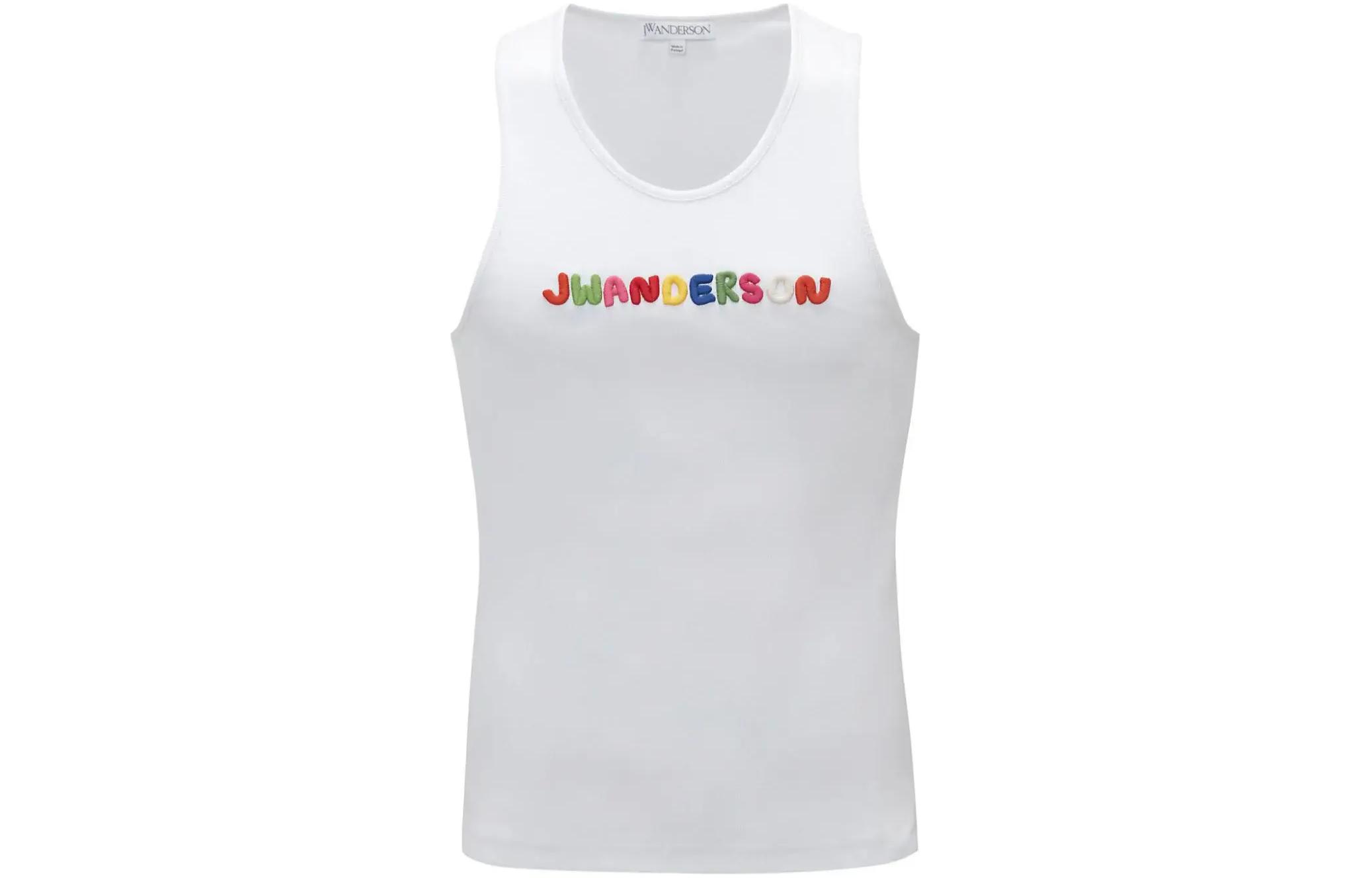 Топ-майка из хлопка с вышитым логотипом JW Anderson, белый
Топ-майка из хлопка с вышитым логотипом JW Anderson, белый