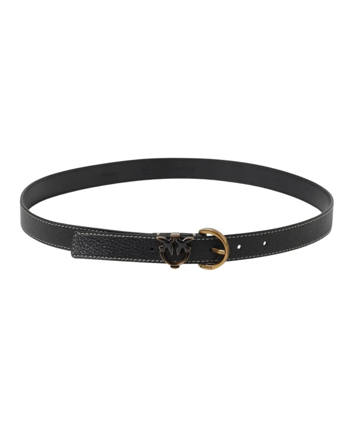 Кожаный ремень с пряжкой с логотипом. Pinko, черный
Кожаный ремень с пряжкой с логотипом. Pinko, черный