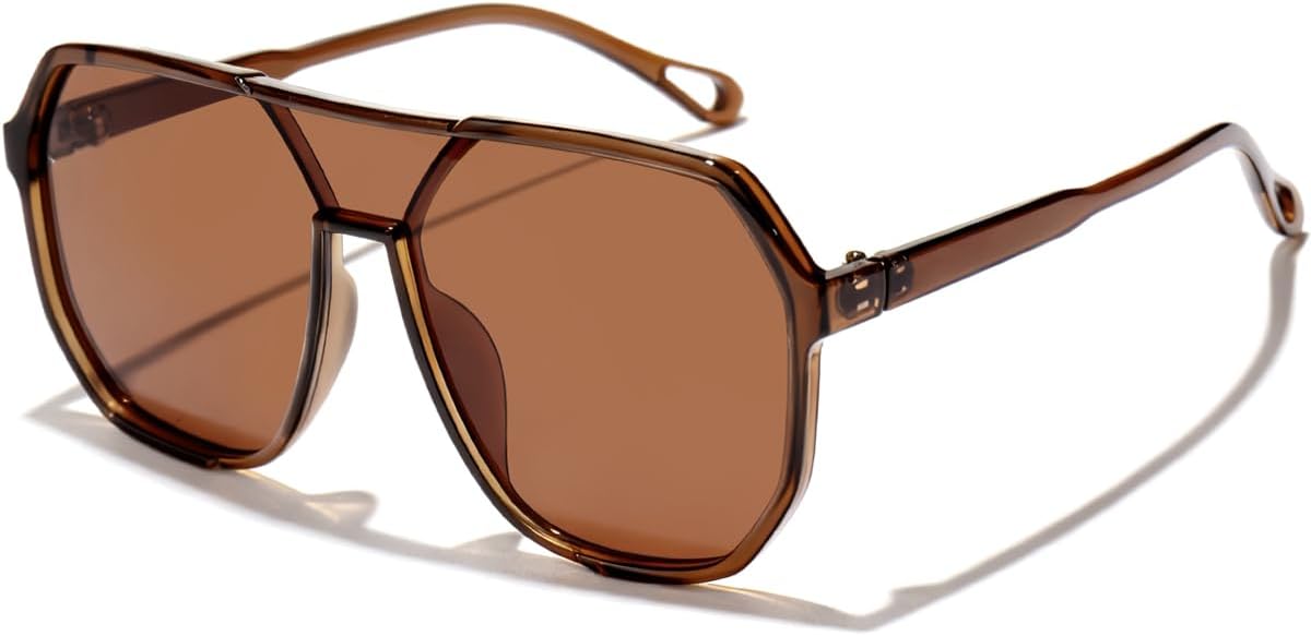 Ретро-солнцезащитные очки-авиаторы большого размера для женщин и мужчин, винтажные модные солнцезащитные очки с большой квадратной оправой и защитой от УФ-излучения UV400 GFUIARA, Brown
Ретро-солнцезащитные очки-авиаторы большого размера для женщин и мужчин, винтажные модные солнцезащитные очки с большой квадратной оправой и защитой от УФ-излучения UV400 GFUIARA, Brown