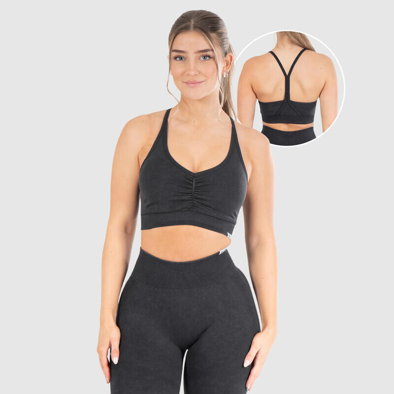 Женский спортивный бюстгальтер батик скранч черный для спорта и отдыха SMILODOX, цвет schwarz
Женский спортивный бюстгальтер батик скранч черный для спорта и отдыха SMILODOX, цвет schwarz