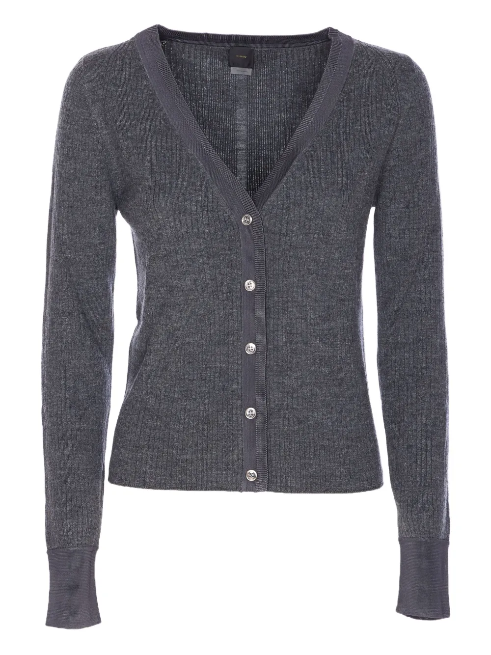 Кардиган в рубчик с V-образным вырезом PINKO, серый
Кардиган в рубчик с V-образным вырезом PINKO, серый