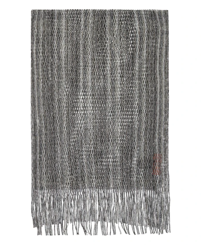 Шарф с бахромой и люрексовыми нитями Missoni, серый
Шарф с бахромой и люрексовыми нитями Missoni, серый