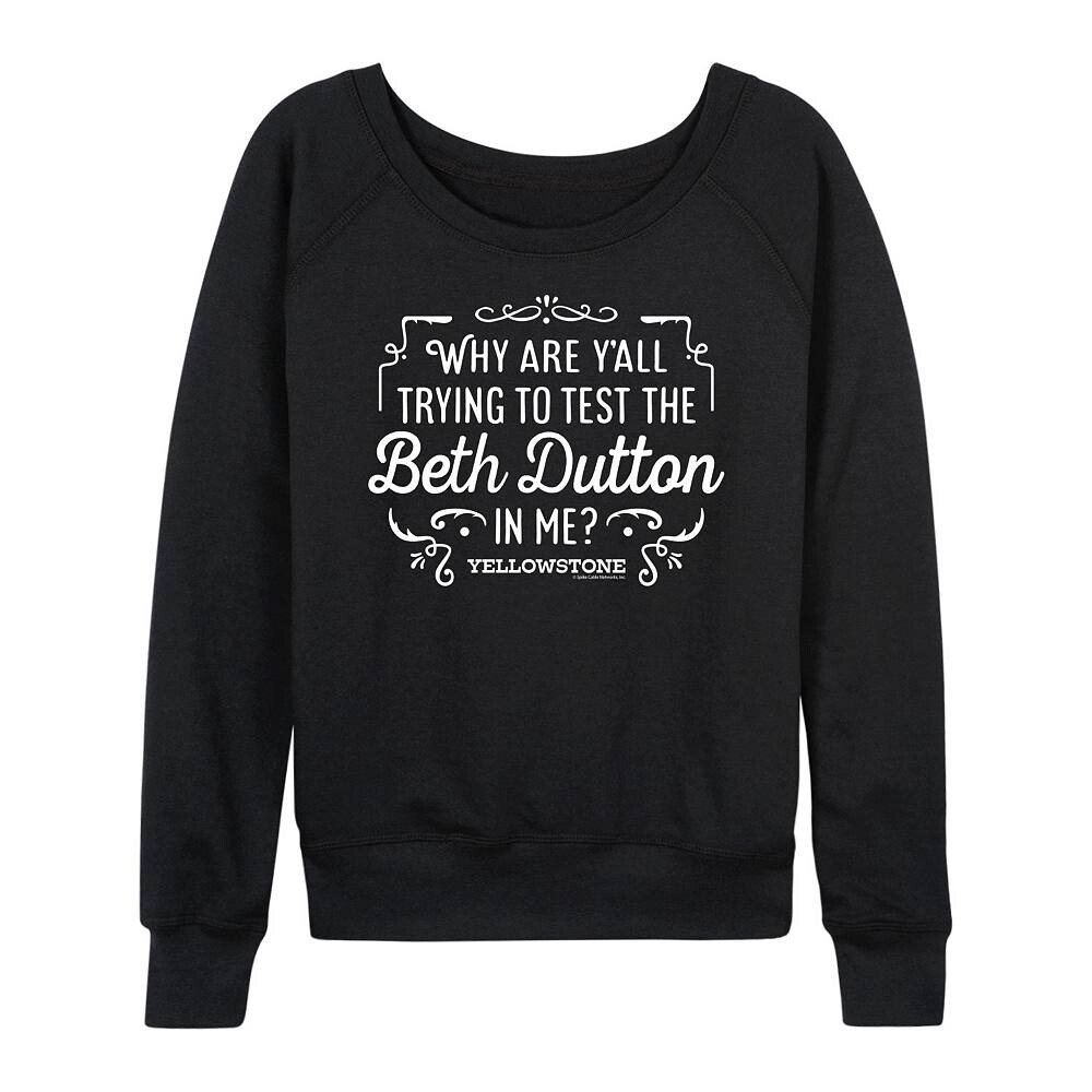 Женская команда Yellowstone пытается протестировать легкий свитшот из френч-терри Licensed Character, черный
Женская команда Yellowstone пытается протестировать легкий свитшот из френч-терри Licensed Character, черный