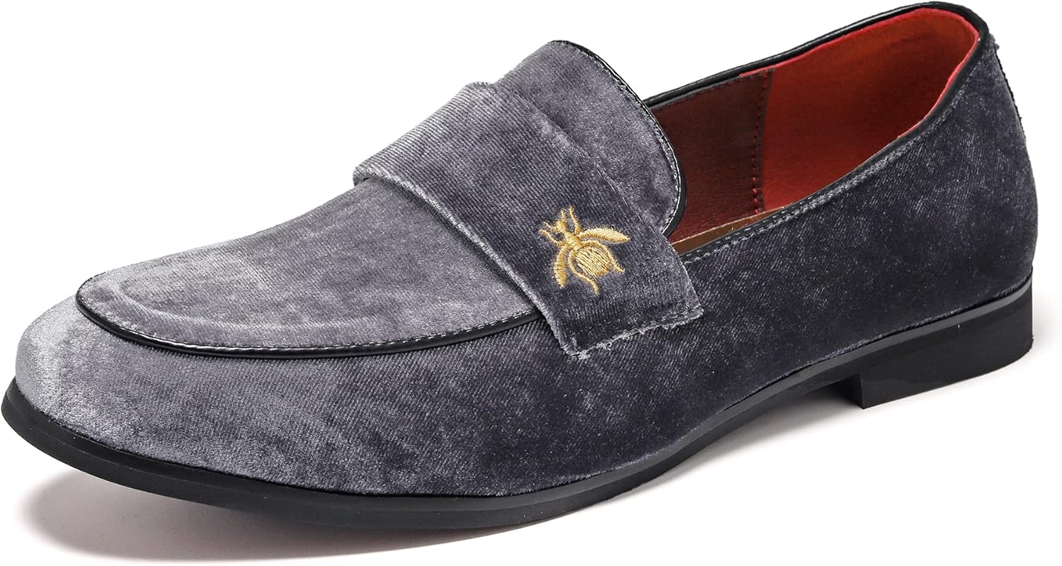 Мужские роскошные бархатные лоферы с отделкой под пенни FLQL, обувь для вечеринок и танцев, замшевые свадебные туфли, размеры 7-13, серый
Мужские роскошные бархатные лоферы с отделкой под пенни FLQL, обувь для вечеринок и танцев, замшевые свадебные туфли, размеры 7-13, серый