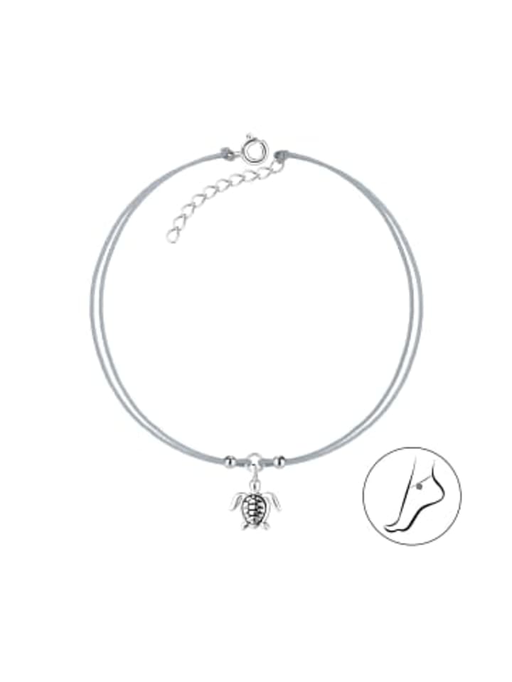 Alexander York Браслет на лодыжку в виде черепахи, серый, из серебра 925 пробы
Alexander York Браслет на лодыжку в виде черепахи, серый, из серебра 925 пробы