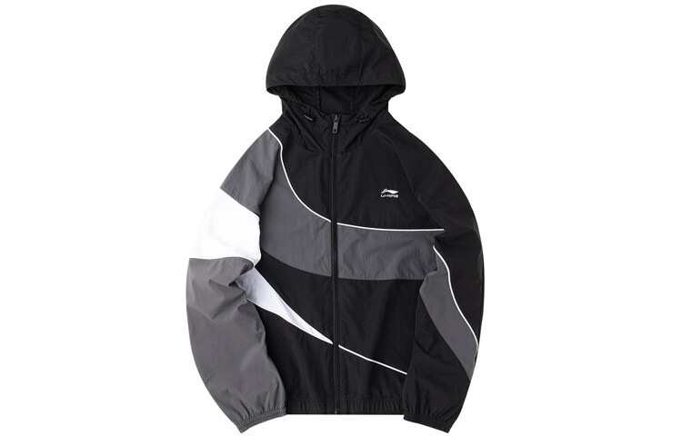 Спортивная модная коллекция куртка мужская черная Lining, черный 
Спортивная модная коллекция куртка мужская черная Lining, черный