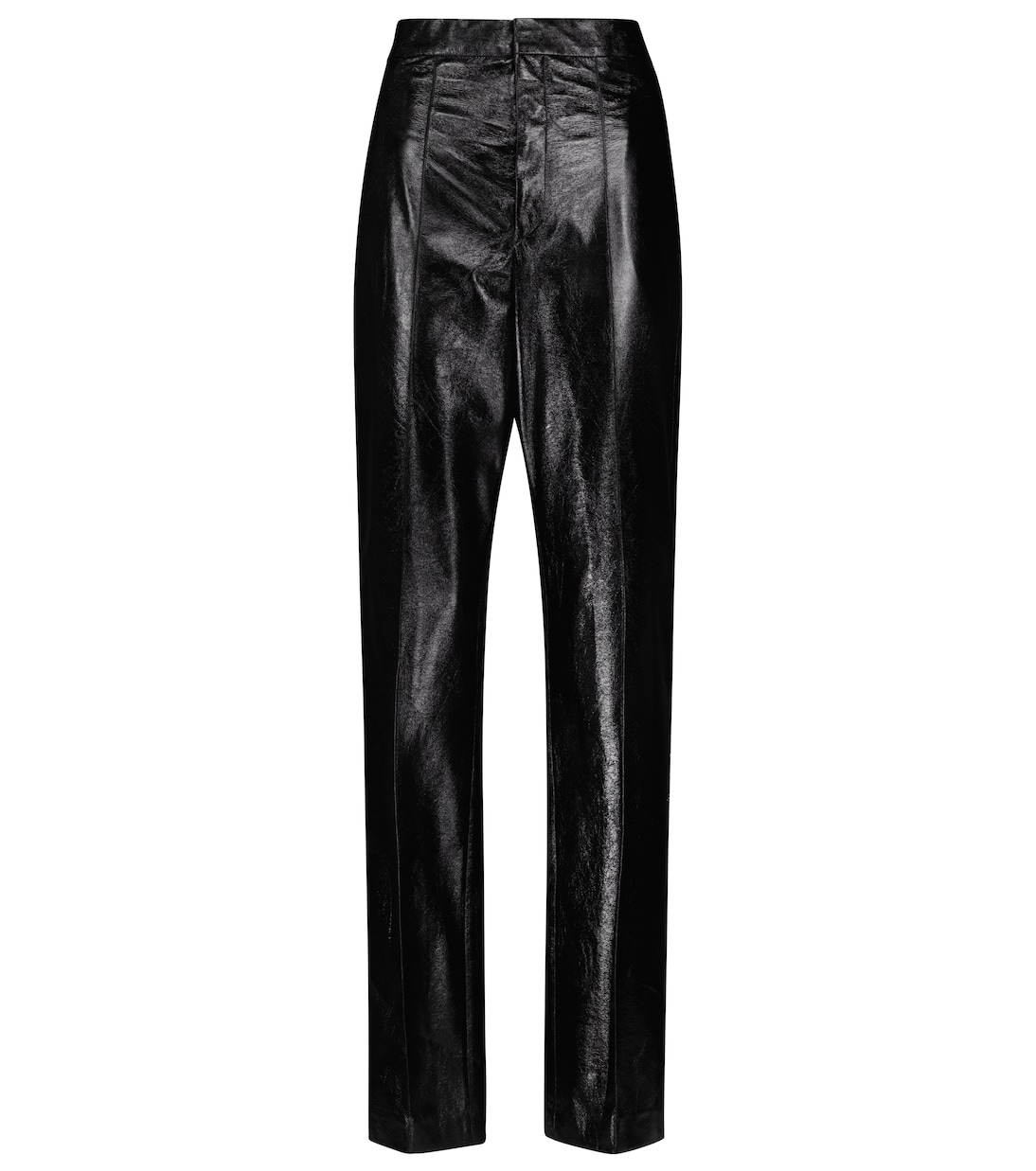 Металлические брюки Girokia с высокой талией Isabel Marant, черный 
Металлические брюки Girokia с высокой талией Isabel Marant, черный