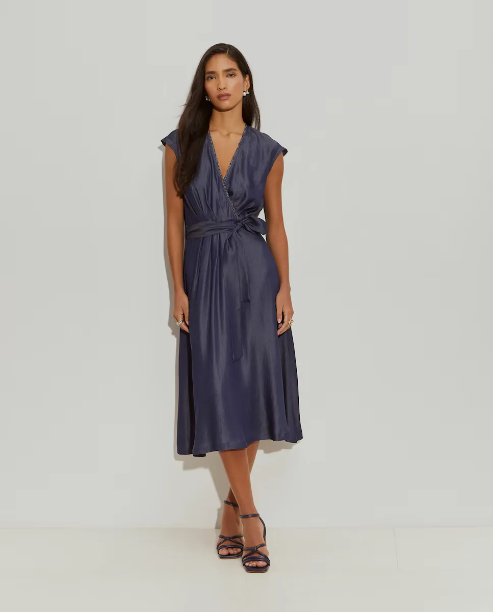 Джинсовое платье-миди с запахом Lion of Porches, темно-синий
Джинсовое платье-миди с запахом Lion of Porches, темно-синий