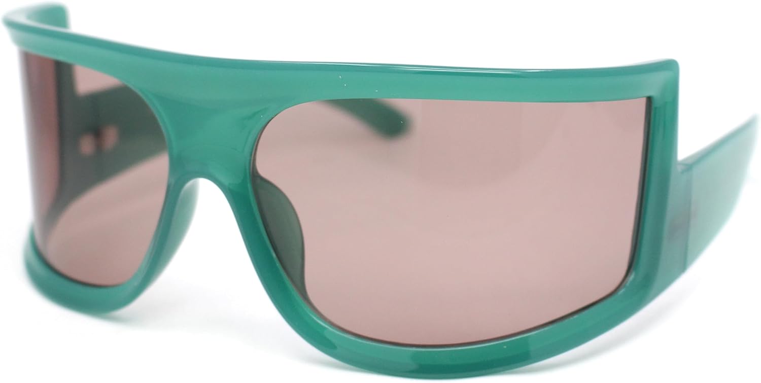 SA106 Солнцезащитные очки с плоской верхней частью, увеличенным обтекаемым дизайном, изогнутыми линзами, пластиковыми линзами, в стиле ретро и спортивного дизайна, Green - Brown
SA106 Солнцезащитные очки с плоской верхней частью, увеличенным обтекаемым дизайном, изогнутыми линзами, пластиковыми линзами, в стиле ретро и спортивного дизайна, Green - Brown