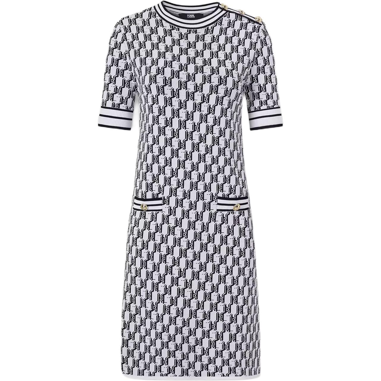 KARL LAGERFELD Короткое платье с короткими рукавами женское черно-белое KARL LAGERFELD / Karl Lagerfeld Jeans
KARL LAGERFELD Короткое платье с короткими рукавами женское черно-белое KARL LAGERFELD / Karl Lagerfeld Jeans