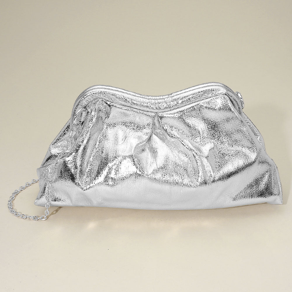 Металлическая плиссированная вечерняя сумочка-клатч на цепочке FASHNZFAB
Металлическая плиссированная вечерняя сумочка-клатч на цепочке FASHNZFAB