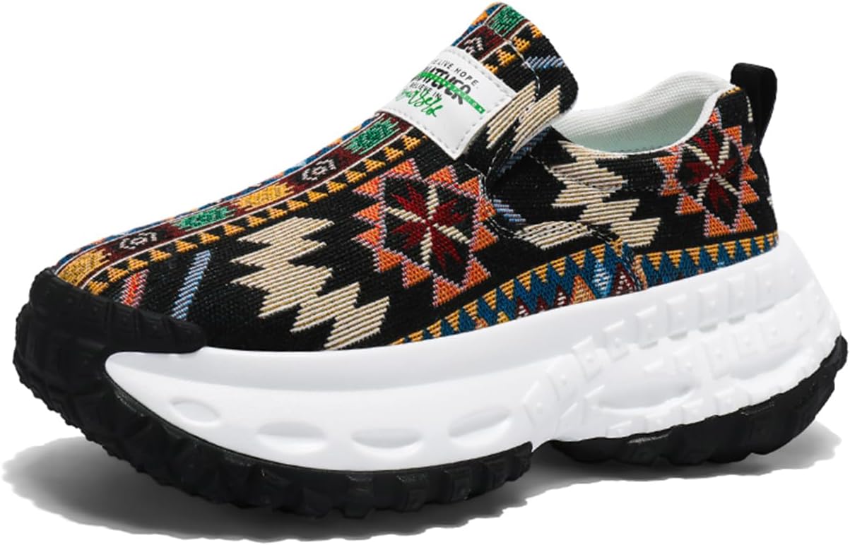 Мужские слипоны с массивной подошвой, дышащие кроссовки на платформе из канваса для повседневной ходьбы и ежедневной носки Zhoupulp, черный
Мужские слипоны с массивной подошвой, дышащие кроссовки на платформе из канваса для повседневной ходьбы и ежедневной носки Zhoupulp, черный