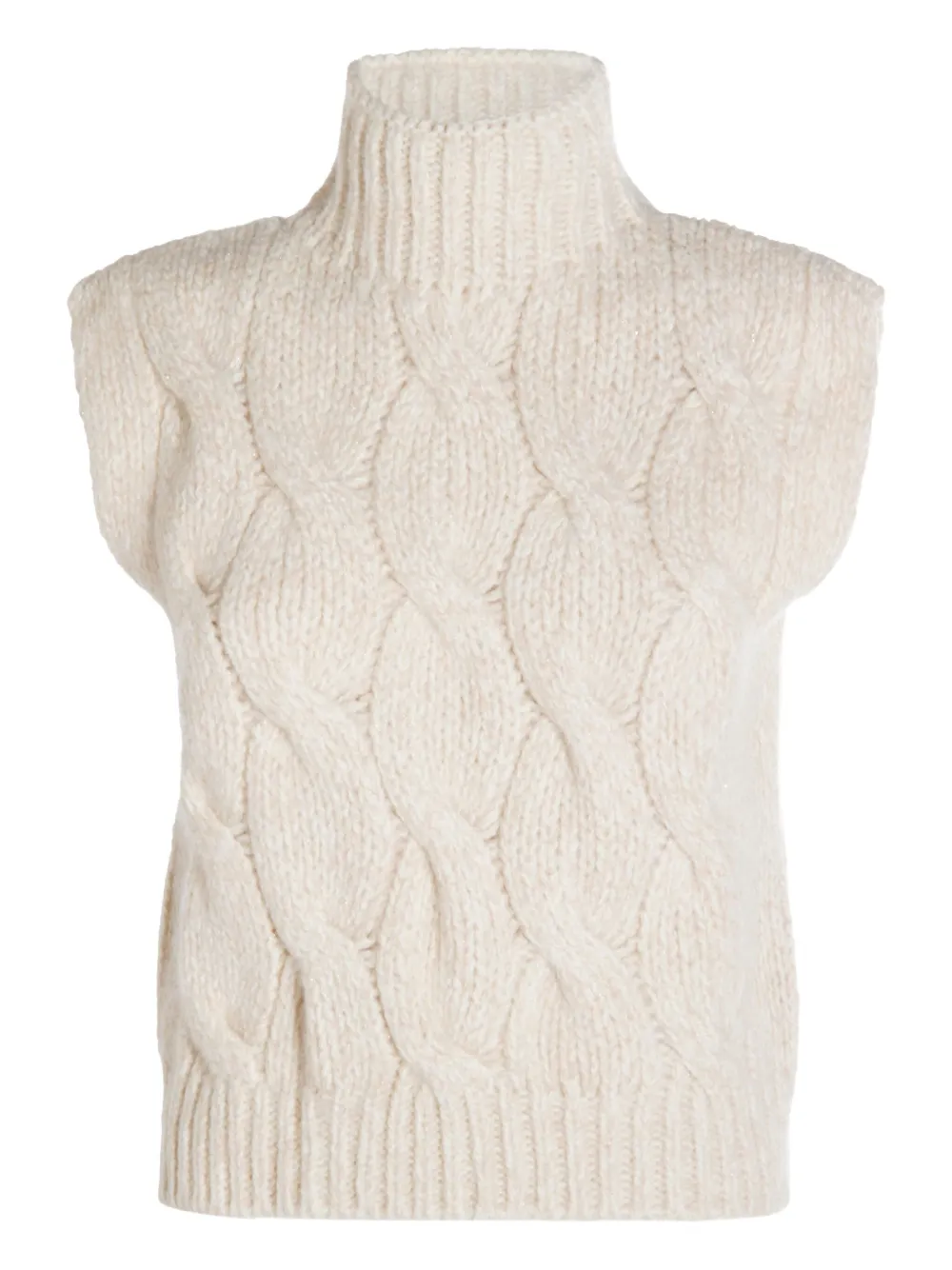 Жилет без рукавов с высоким воротом из трикотажного полотна Eleventy, нейтральный
Жилет без рукавов с высоким воротом из трикотажного полотна Eleventy, нейтральный