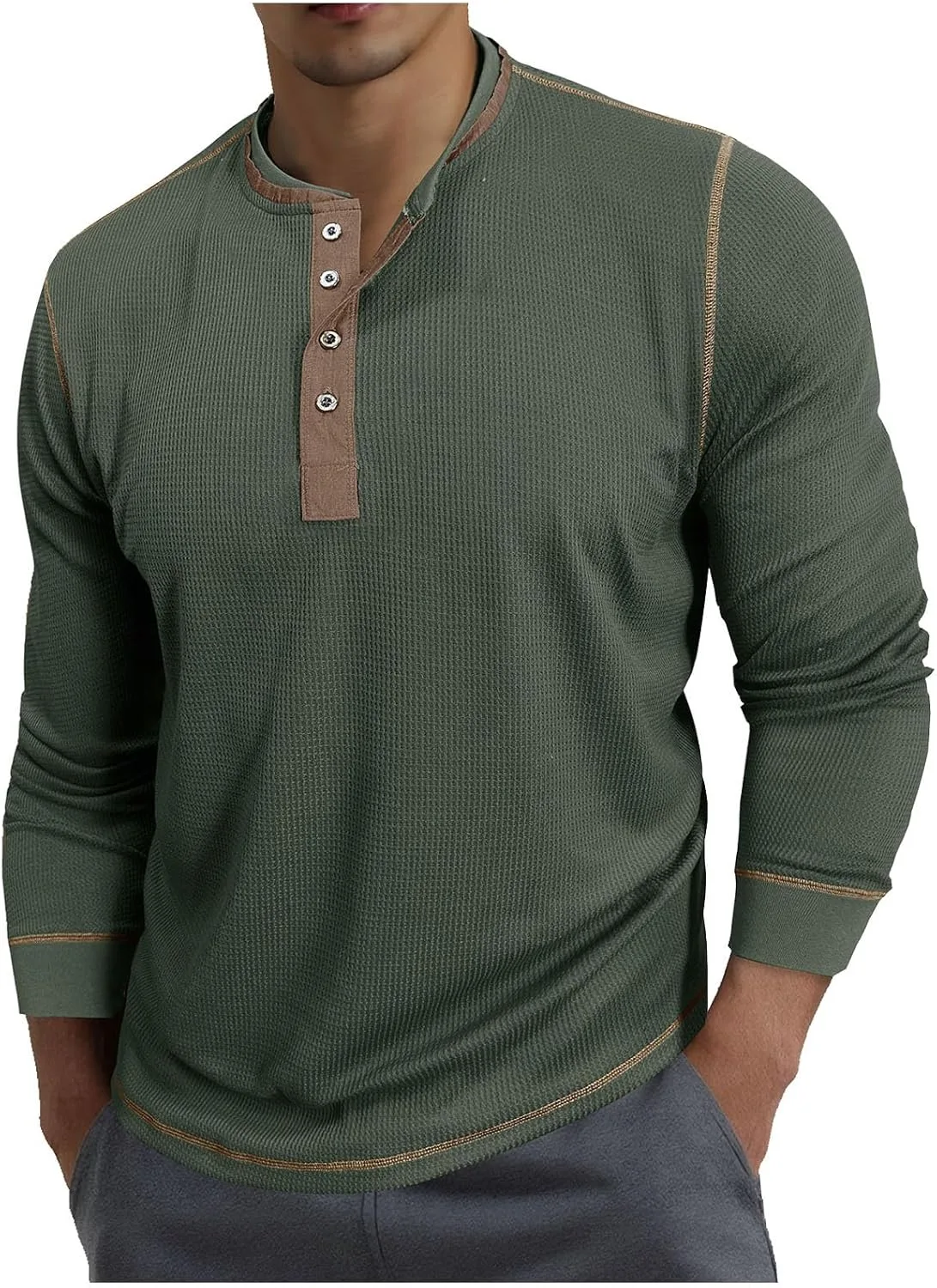 Мужская рубашка с длинным рукавом Casual Classic Henley Waffle, легкая, дышащая
Мужская рубашка с длинным рукавом Casual Classic Henley Waffle, легкая, дышащая
