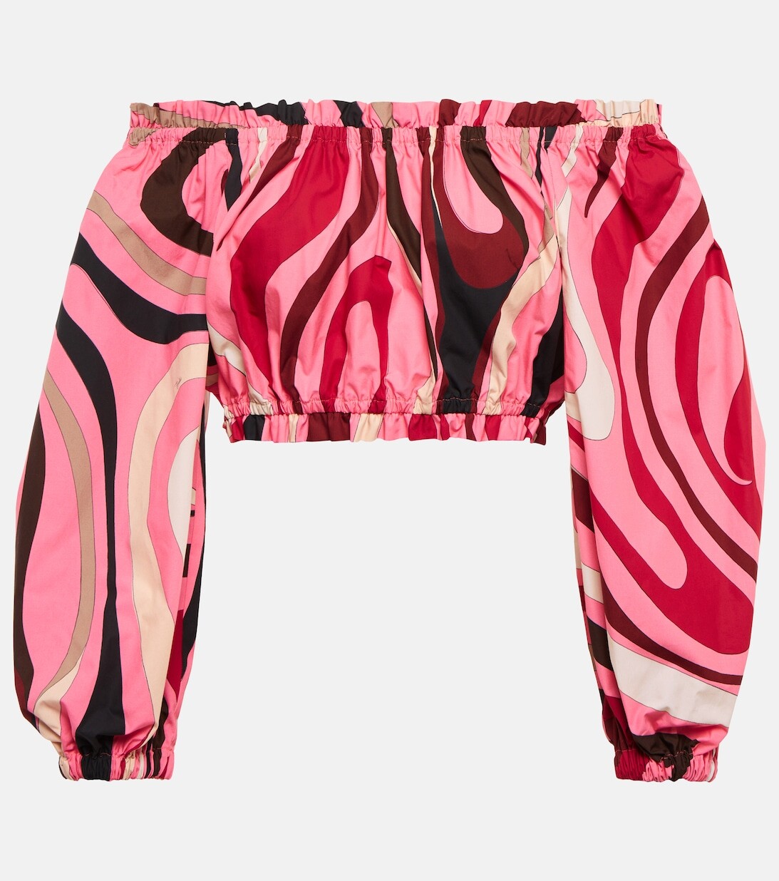 Хлопковая рубашка с открытыми плечами и принтом PUCCI, разноцветный
Хлопковая рубашка с открытыми плечами и принтом PUCCI, разноцветный