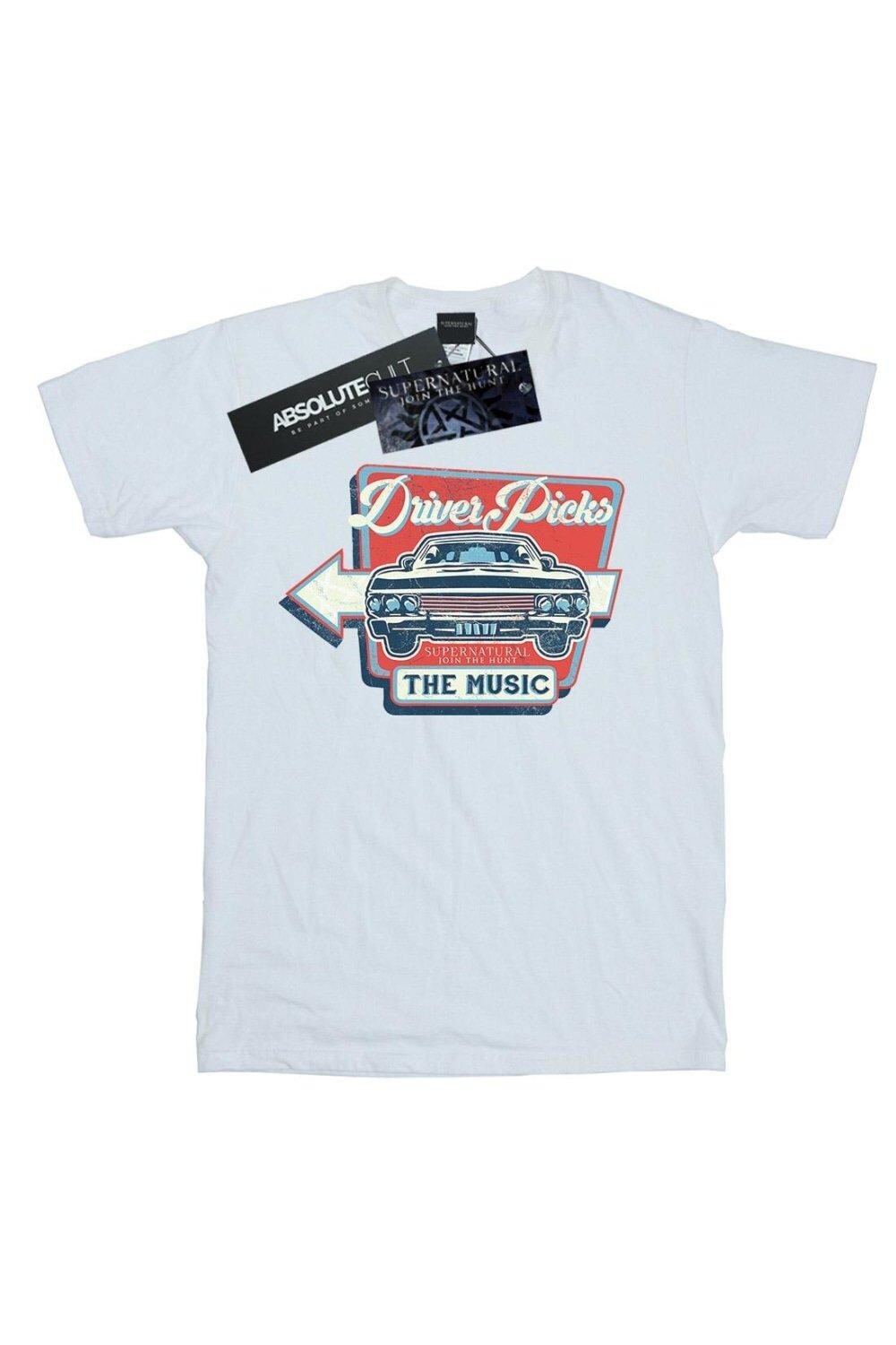 Футболка «Водитель выбирает музыку» Supernatural, белый
Футболка «Водитель выбирает музыку» Supernatural, белый