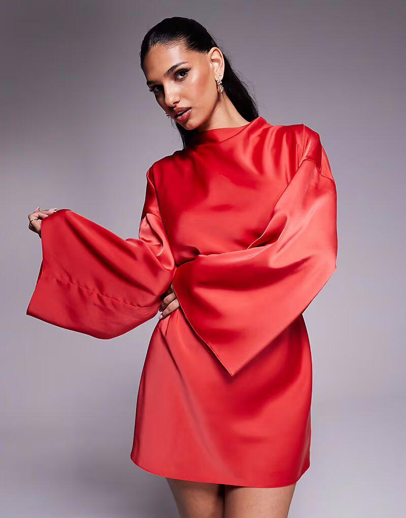 Мини-платье с рукавами-кимоно ASOS DESIGN ярко-красного цвета
Мини-платье с рукавами-кимоно ASOS DESIGN ярко-красного цвета