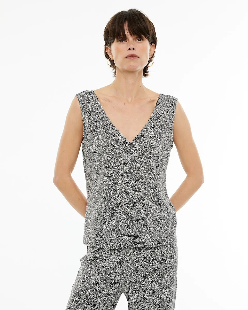 Женский топ с принтом и застежкой на пуговицы System Action, черный
Женский топ с принтом и застежкой на пуговицы System Action, черный