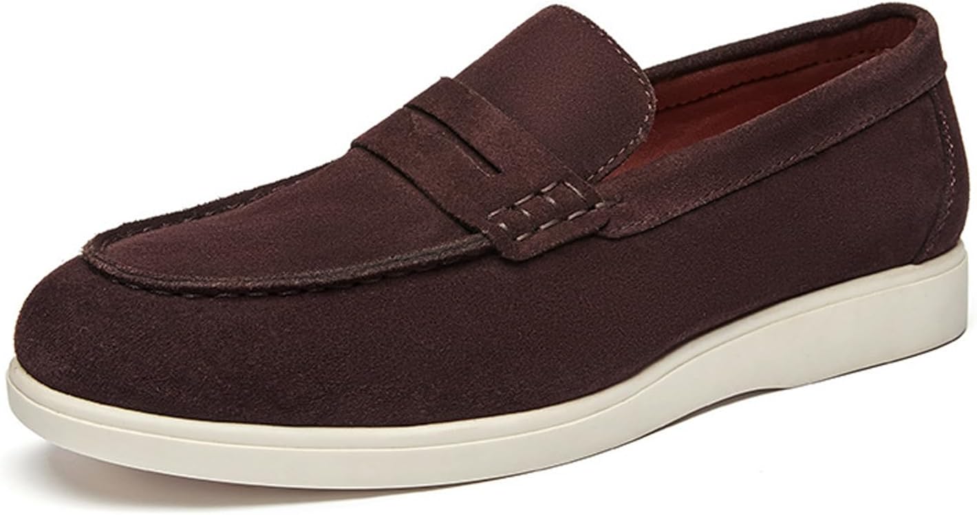 Мужские замшевые лоферы винтажные пенни-лоферы с классическим круглым носком, ручной строчкой, дышащие, удобные, для работы и повседневного ношения Fifilapin, коричневый
Мужские замшевые лоферы винтажные пенни-лоферы с классическим круглым носком, ручной строчкой, дышащие, удобные, для работы и повседневного ношения Fifilapin, коричневый