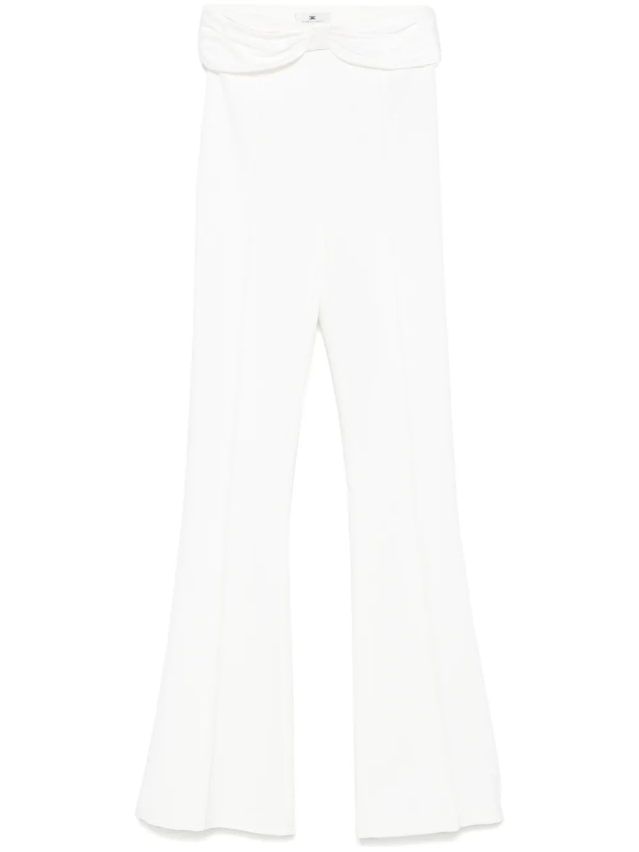 Elisabetta Franchi креповые брюки с атласным бантом, белый 
Elisabetta Franchi креповые брюки с атласным бантом, белый