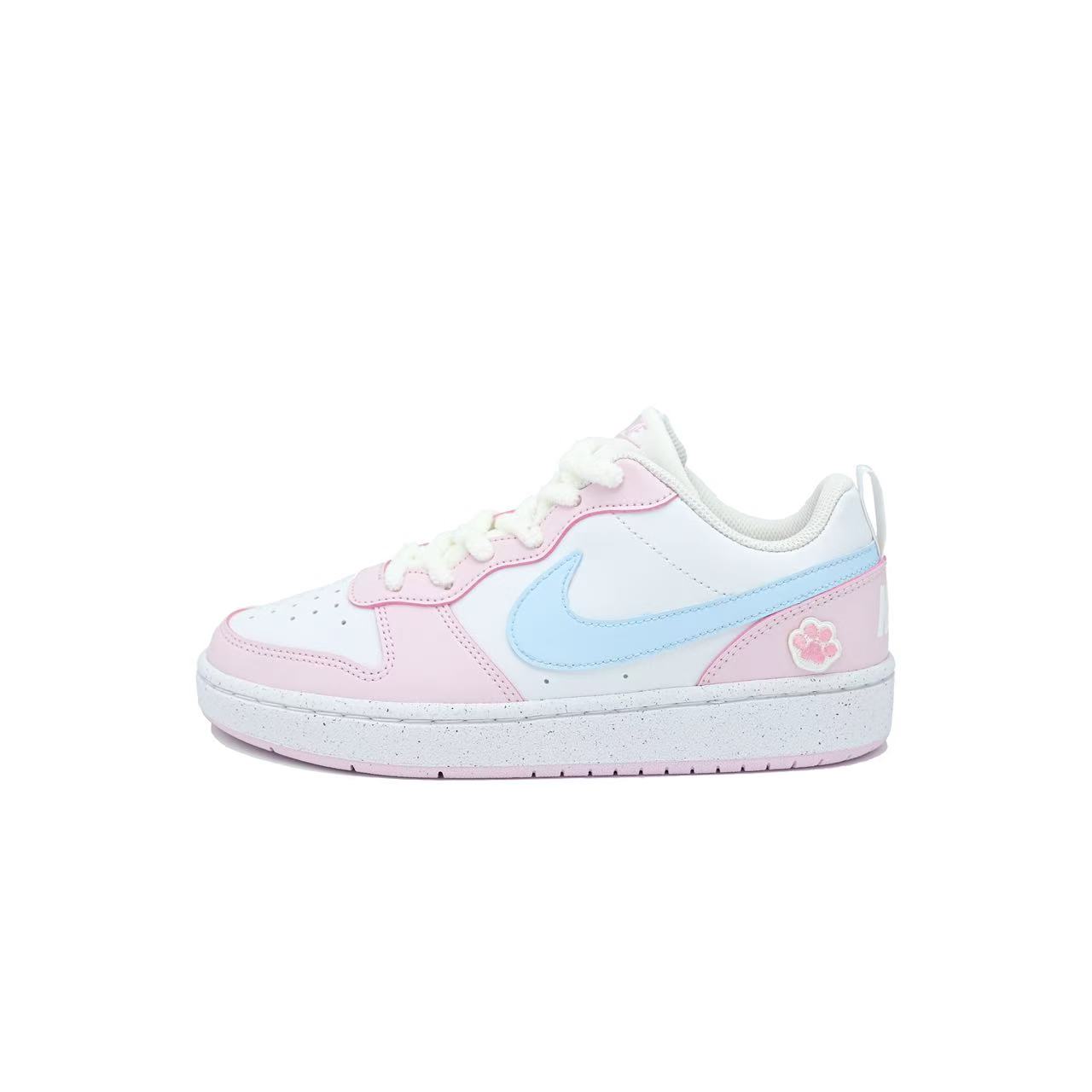 Nike Детские кроссовки для скейтбординга Court Borough Ice Pink Meow с амортизацией, износостойкие, сине-розовые, для подростков 
Nike Детские кроссовки для скейтбординга Court Borough Ice Pink Meow с амортизацией, износостойкие, сине-розовые, для подростков