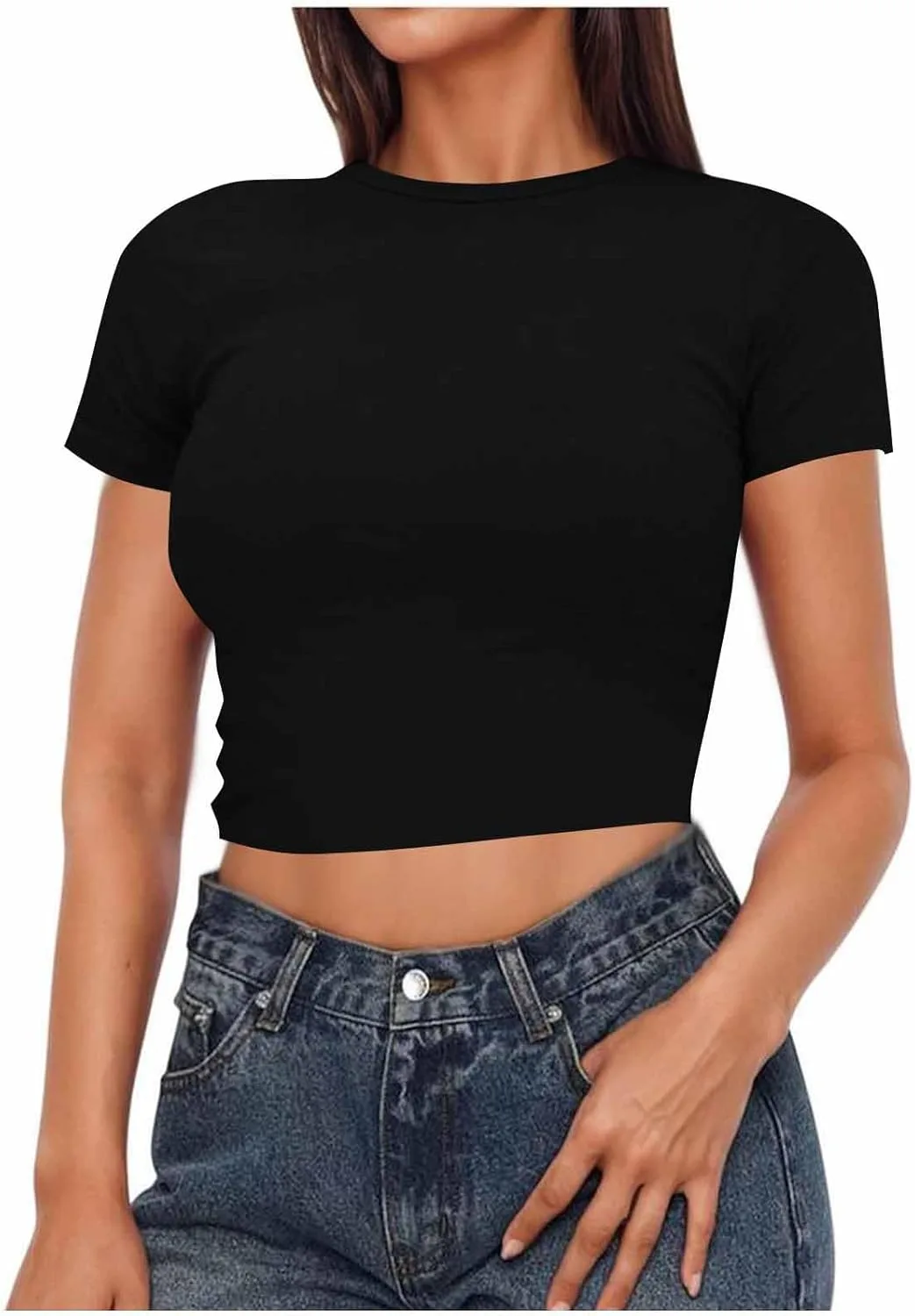 Женская летняя майка-кроп с коротким рукавом, Slim Fit OSFVNOXV
Женская летняя майка-кроп с коротким рукавом, Slim Fit OSFVNOXV