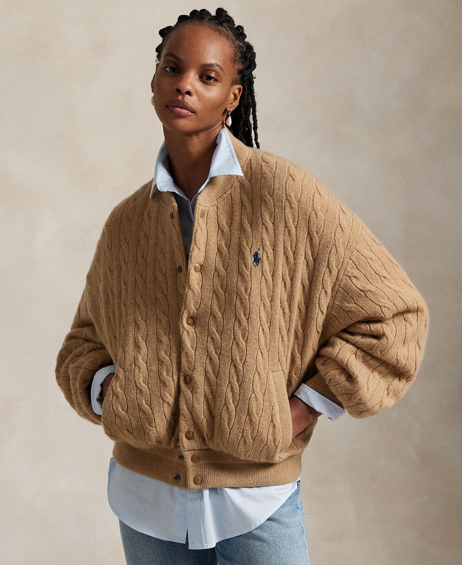 Женская куртка-бомбер Cable Polo Ralph Lauren, Collection Camel Melange
Женская куртка-бомбер Cable Polo Ralph Lauren, Collection Camel Melange