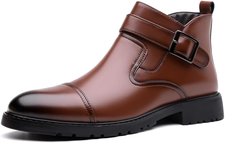 Мужские ботинки Челси из натуральной кожи с низким каблуком, модные с боковой молнией, удобным носком, нескользящим каблуком, для формальных, деловых, свадебных и вечерних мероприятий, высокие ботинки Lhyxu, коричневый
Мужские ботинки Челси из натуральной кожи с низким каблуком, модные с боковой молнией, удобным носком, нескользящим каблуком, для формальных, деловых, свадебных и вечерних мероприятий, высокие ботинки Lhyxu, коричневый