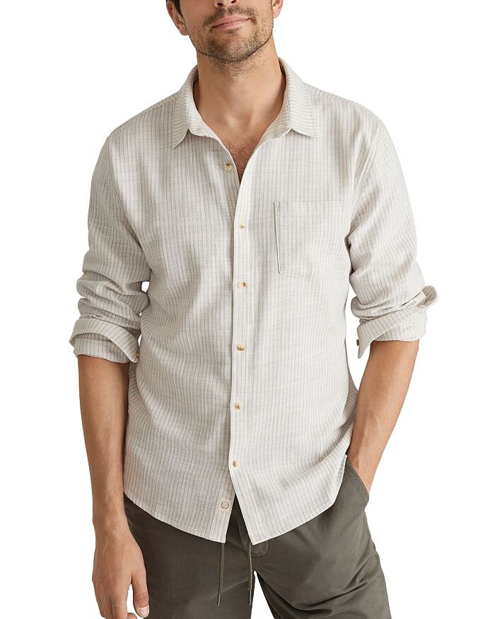 Рубашка на пуговицах с кромкой и пуговицами стандартного кроя, хлопковая полоска с морским слоем и эластичной полоской Marine Layer, серый
Рубашка на пуговицах с кромкой и пуговицами стандартного кроя, хлопковая полоска с морским слоем и эластичной полоской Marine Layer, серый