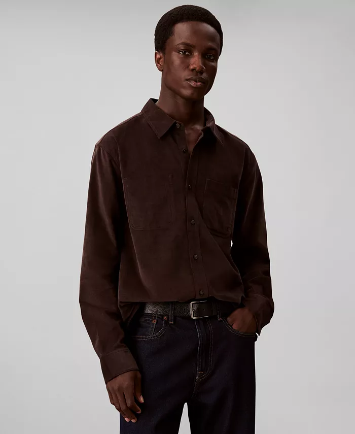 Мужская классическая рубашка на пуговицах Calvin Klein, коричневый
Мужская классическая рубашка на пуговицах Calvin Klein, коричневый