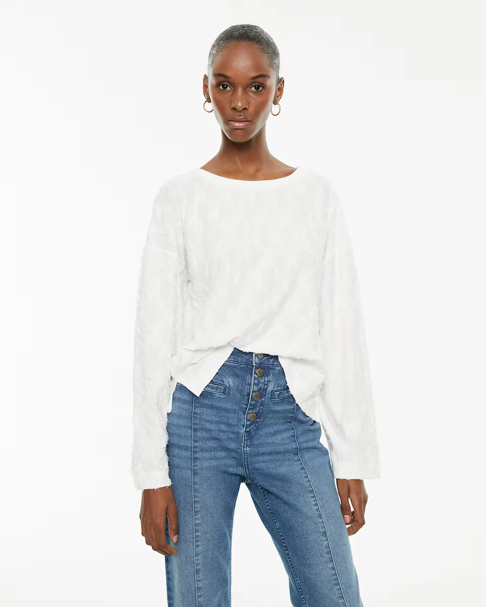 Женская футболка с длинными рукавами из жаккардовой ткани System Action, белый
Женская футболка с длинными рукавами из жаккардовой ткани System Action, белый