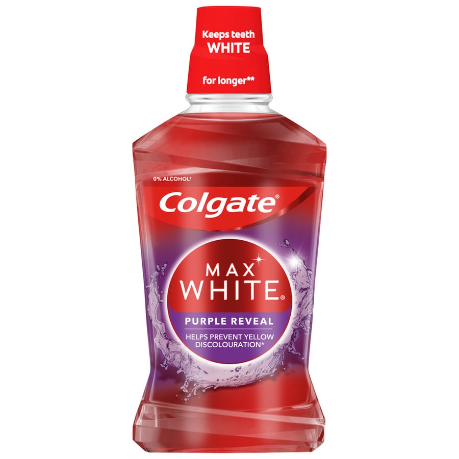 Colgate, Max White Purple Reveal, ополаскиватель для полости рта, 500 мл
Colgate, Max White Purple Reveal, ополаскиватель для полости рта, 500 мл