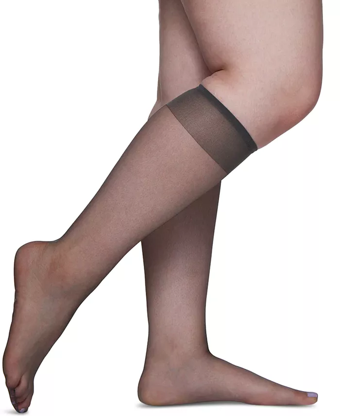 Комплект из 3 прозрачных гольфов больших размеров Berkshire, черный
Комплект из 3 прозрачных гольфов больших размеров Berkshire, черный