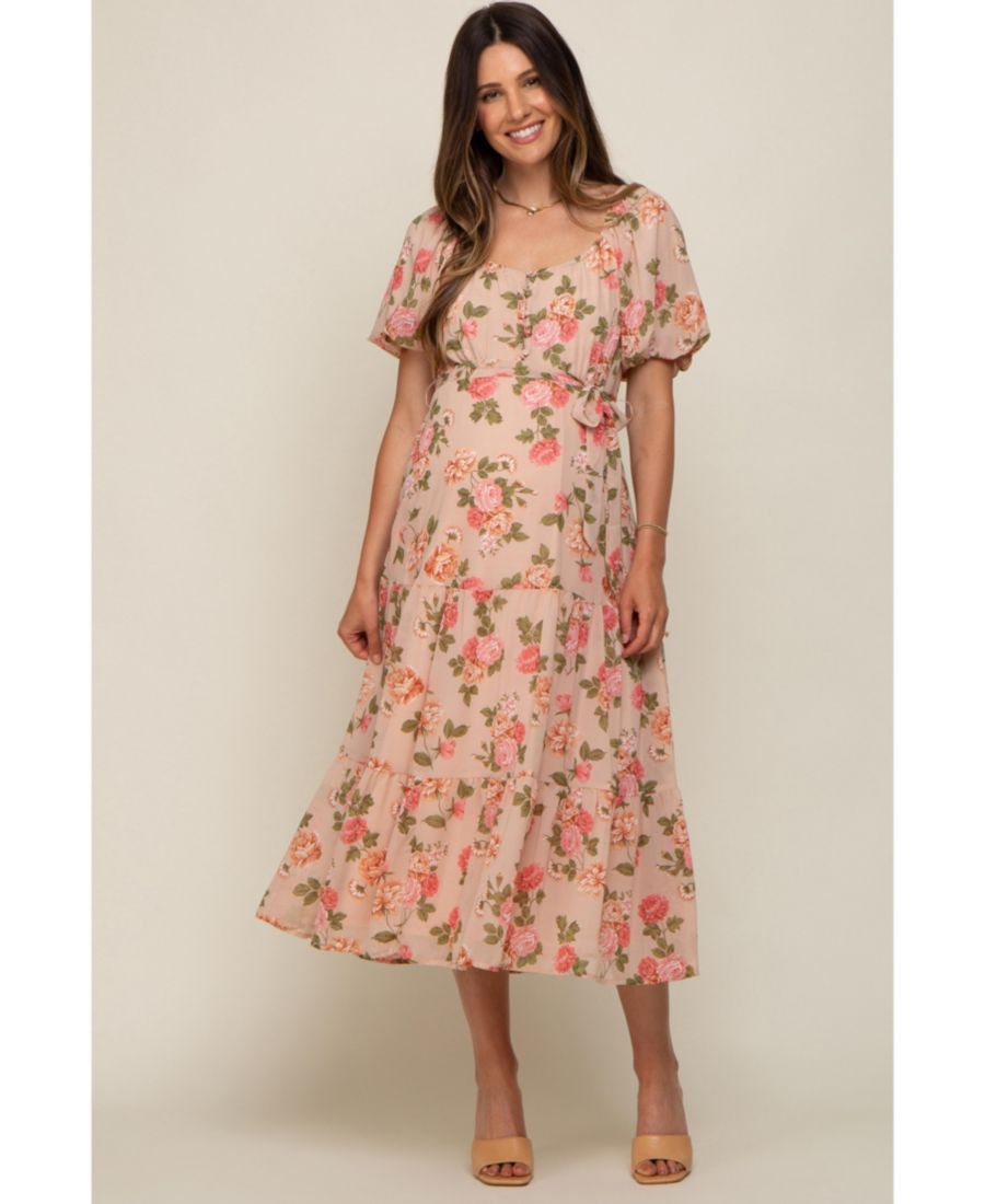 Розовое миди-платье для беременных с цветочным принтом, пуговицами и пышными рукавами Pinkblush, Pink
Розовое миди-платье для беременных с цветочным принтом, пуговицами и пышными рукавами Pinkblush, Pink